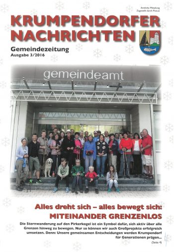 Cover Krumpendorfer Nachrichten Herbst/Winter 2016