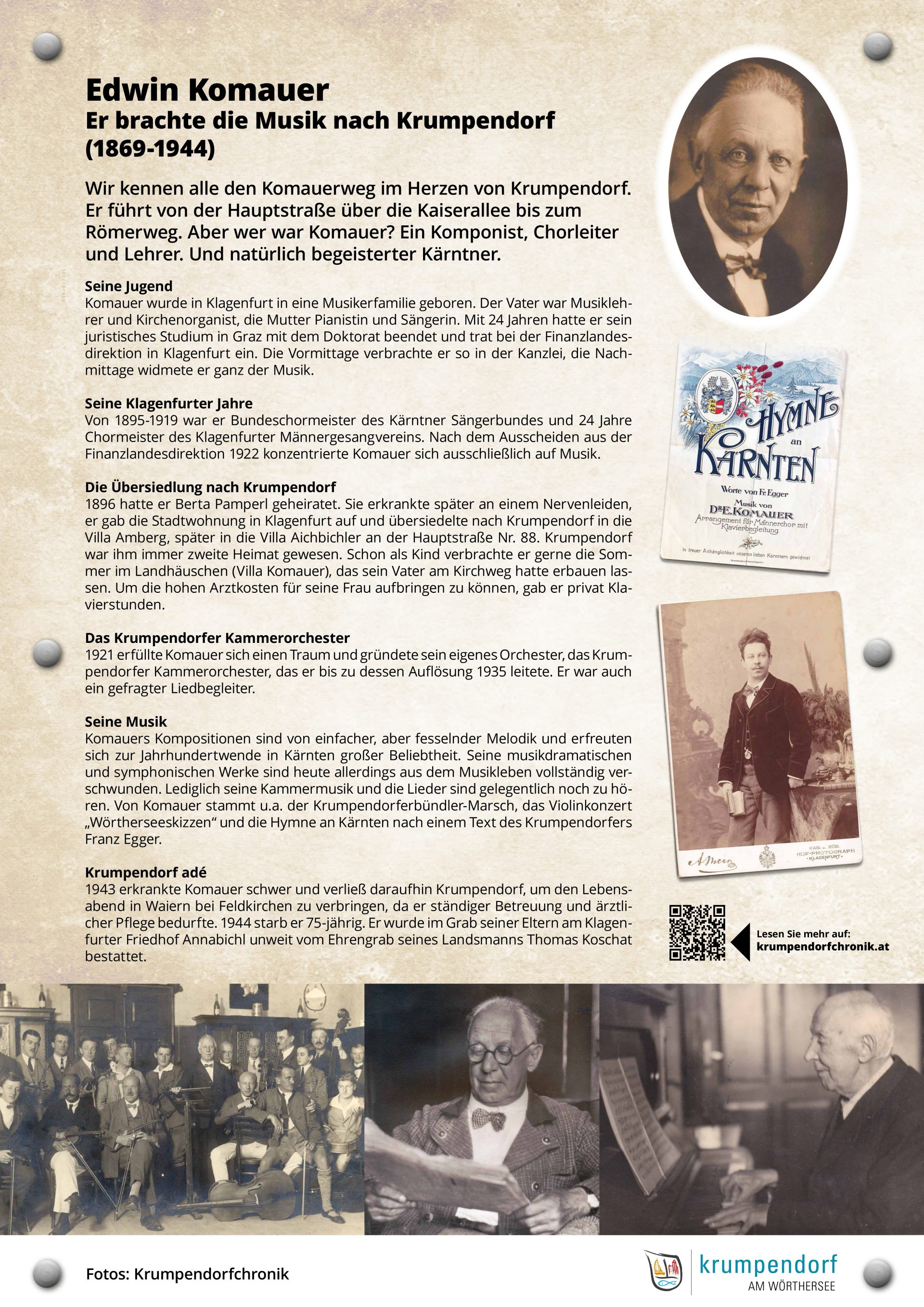 Schautafel Edwin Komauer 150 Jahre Schautafel Edwin Komauer 150 Jahre