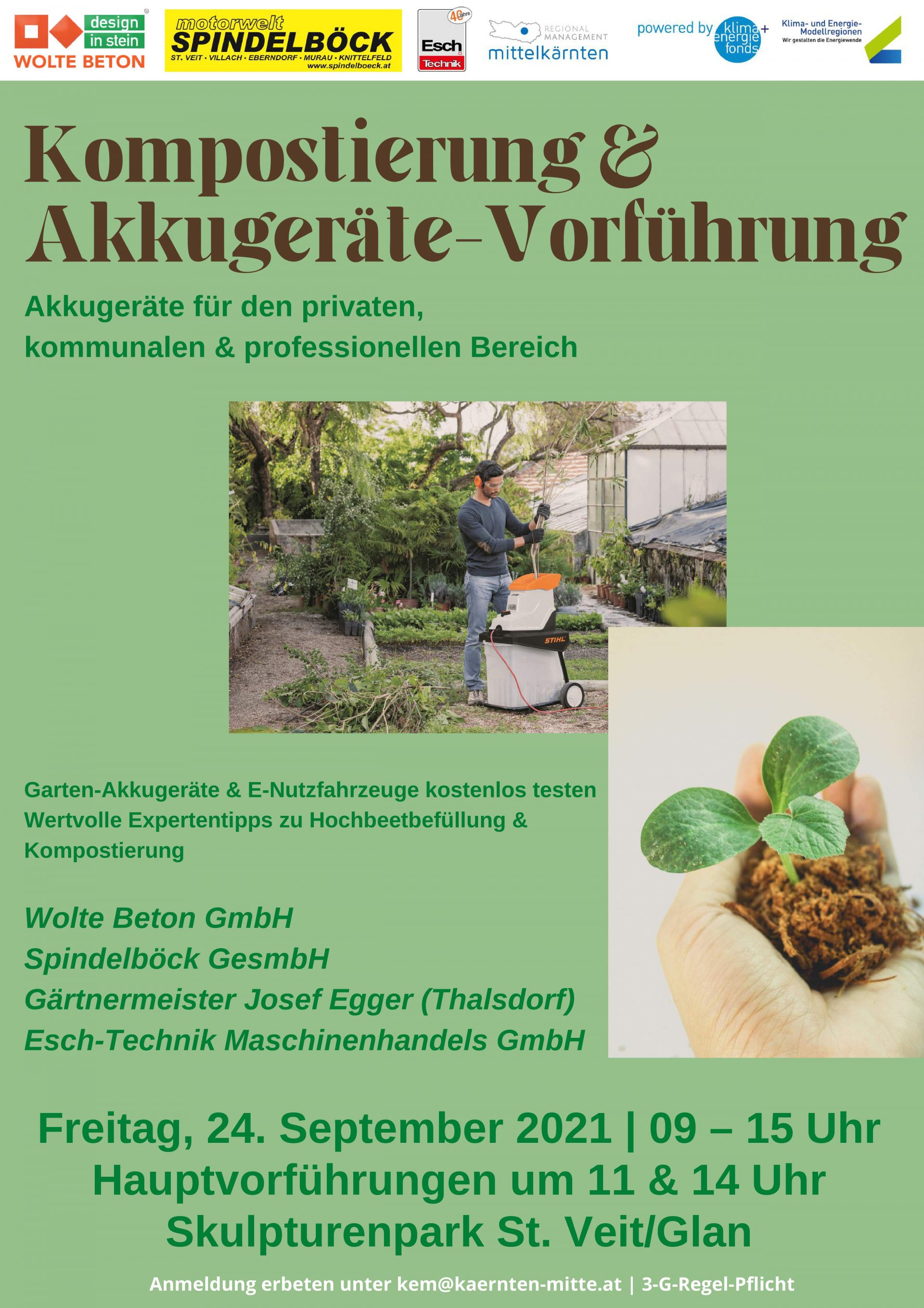 Plakat Akkugeräte Kompostierung