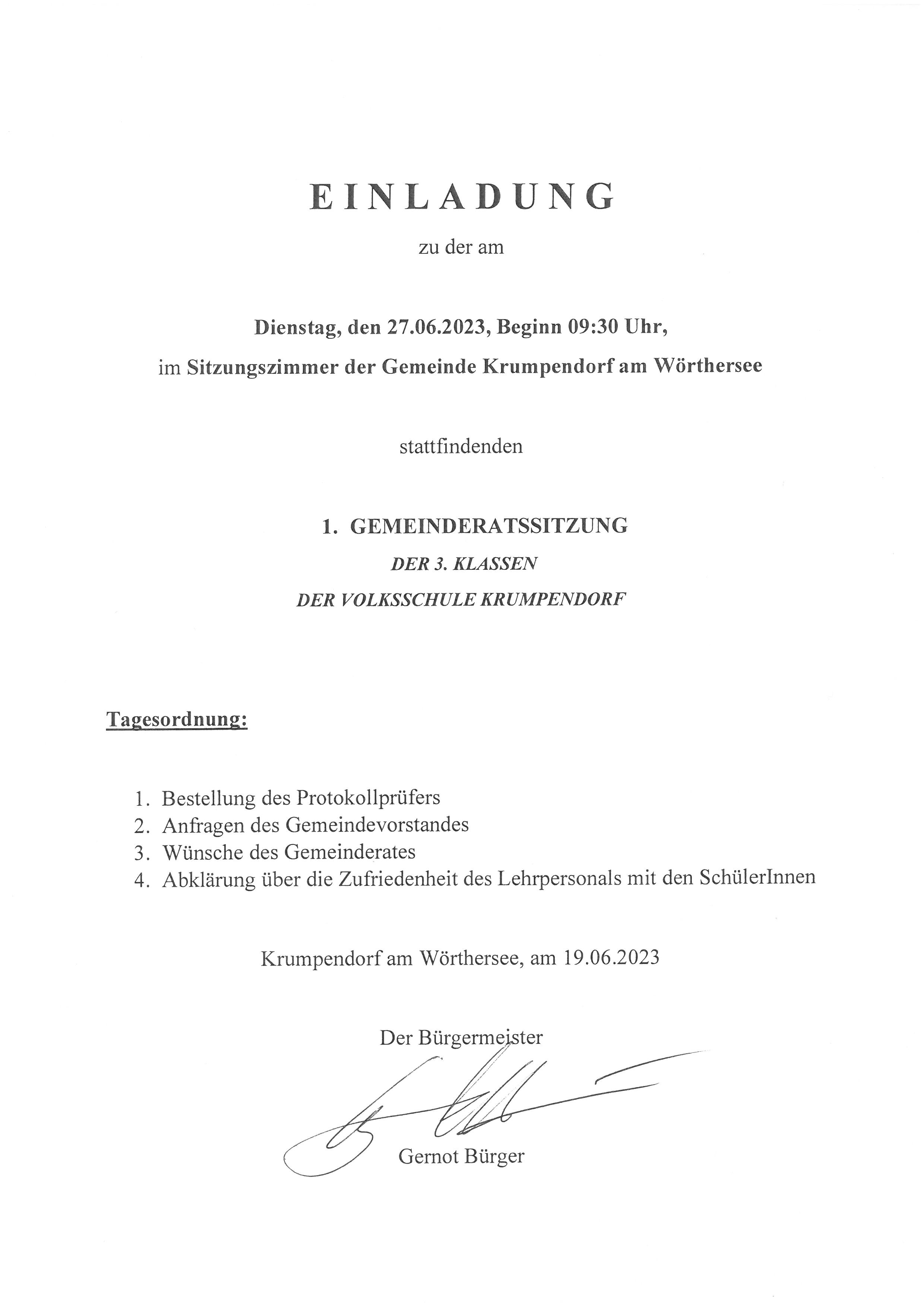 Einladung Einladung