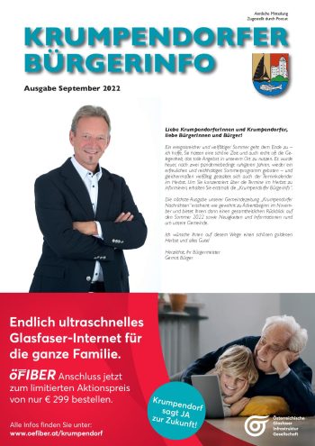 Cover Krumpendorfer Bürgerinfo September 2022