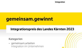 Jetzt bewerben - Integrationspreis 2023 des Landes Kärnten!
