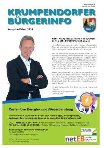 Cover Krumpendorfer Bürgerinfo Feber 2024