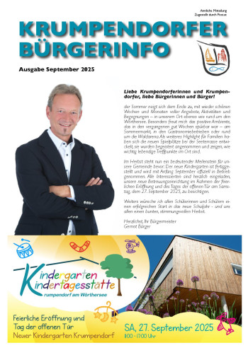 Cover Krumpendorfer Bürgerinfo September 2025