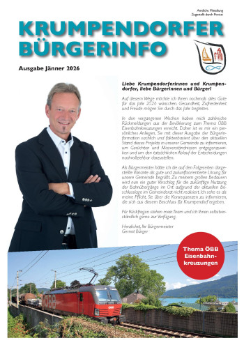 Cover Krumpendorfer Bürgerinfo Jänner 2026