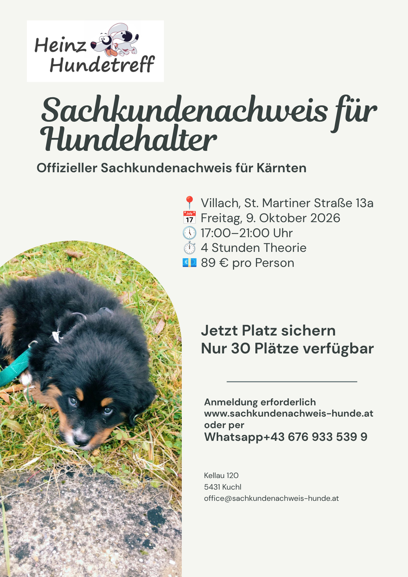 02 Sachkundenachweis Kärnten – Villach 09.10.2026 02 Sachkundenachweis Kärnten – Villach 09.10.2026